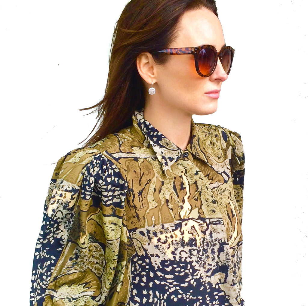 Vintage 90s abstract print blouse