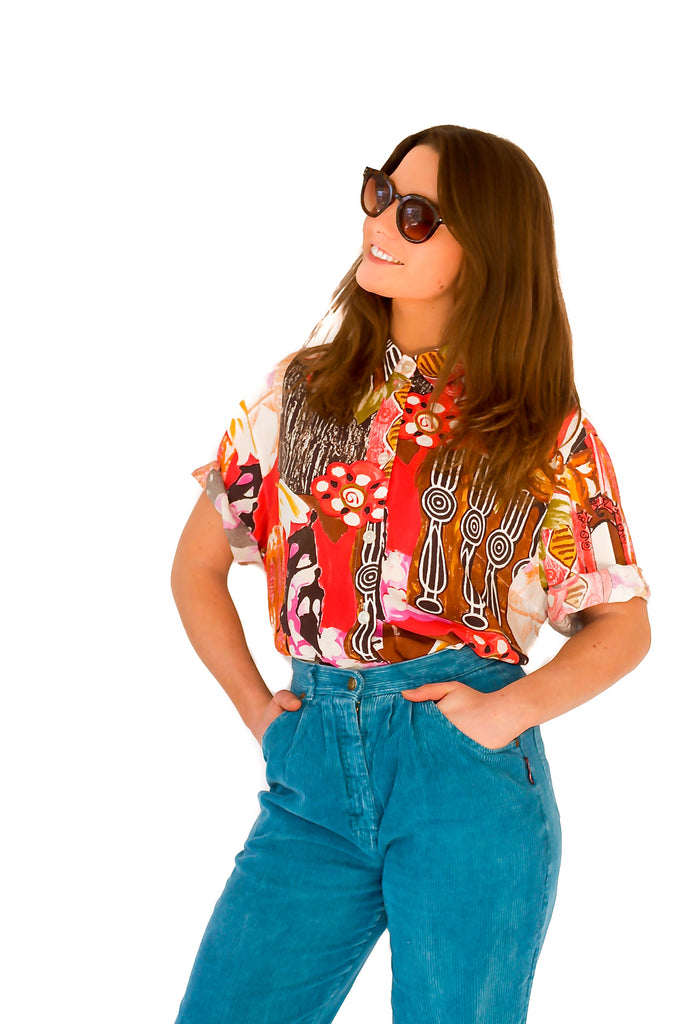 Vintage 90s abstract print shirt